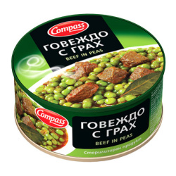 Beef in Peas Stew 1 box 24pcs x 300g Compass