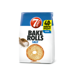 Bake Rolls Salt 1 box 12pcs x 80g 7 Days 