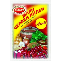 Spice Red Pepper Hot Ground 10pcs x 40g Bioset