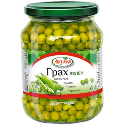 Green Peas in Jar 690g Arriva