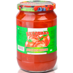 Whole Unpeeled Tomatoes in Jar 1 box 6pcs x 680g National 