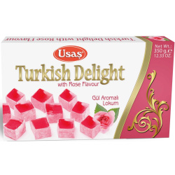 Turkish Delight Rose Flavour Gul Aromali Lokum 350g Usas