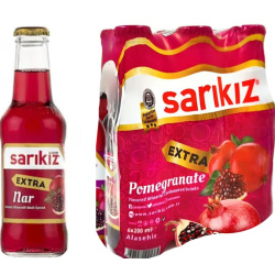 Sarikiz Extra Pomegranate Mineral Water 200ml Glass Bottle